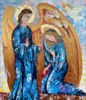 Painting by Maria Kononov from 2022 called "Annunciation"