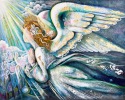 Painting by Maria Kononov from 2023 called "Angel"
