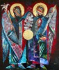 Painting by Maria Kononov from 2023 called "Archangels"