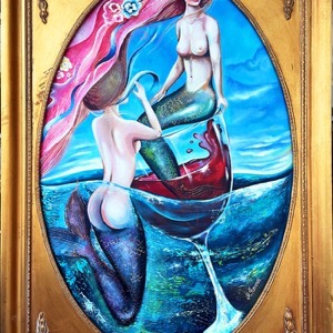 Painting by Maria Kononov from 2023 called "Aperitivo"