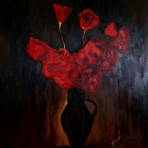 Painting by Maria Kononov from 2020 called "Poppies"